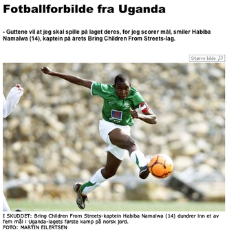 Fotballforbilde fra Uganda Fotballforbilde fra Uganda